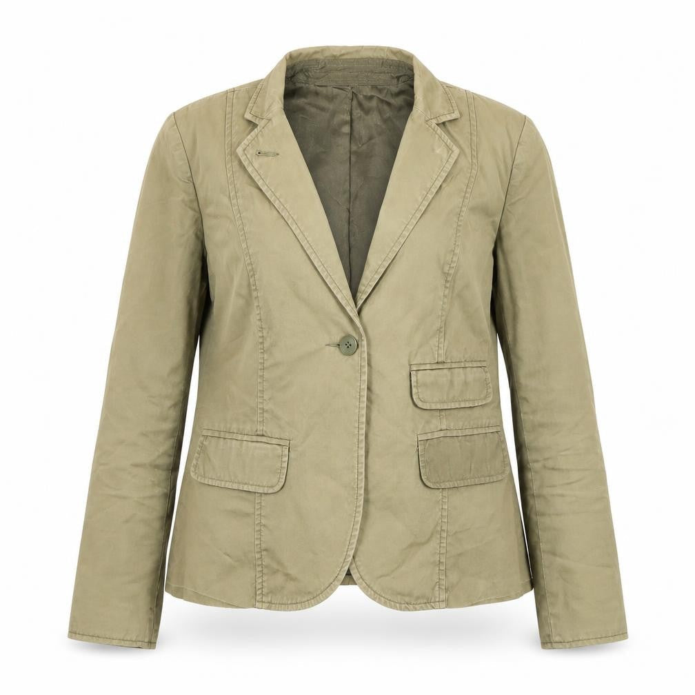 Gap Women’s Brown Blazer Jacket Size 10 UK Regular Fit Cotton Blend