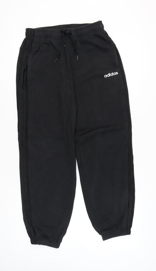 Adidas Men's Black M Sweatpants Tapered Joggers Cotton Blend