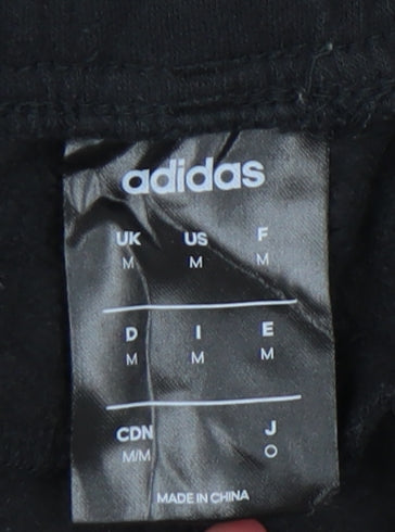 Adidas Men's Black M Sweatpants Tapered Joggers Cotton Blend