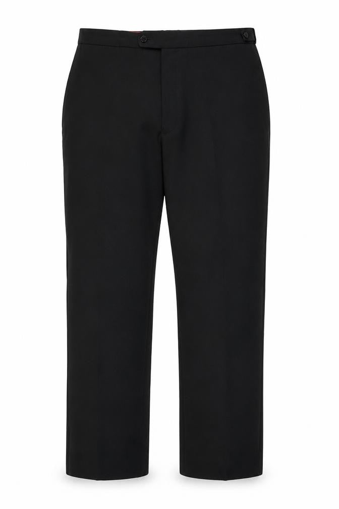 Front view of 1860 Menswear Men's Black Formal Dress Pants, size 41, Waist