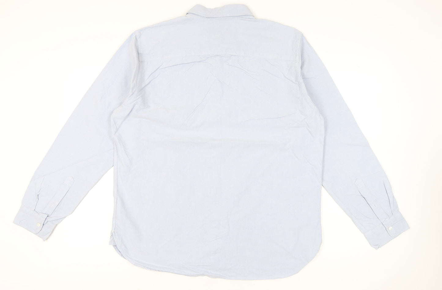 Timberland Men's Blue XL Regular Fit Button-Down Cotton Shirt