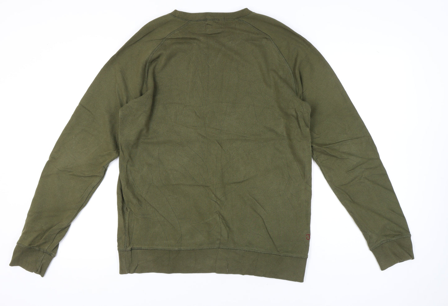 Jack & Jones Men’s Green Pullover Sweatshirt M Crew Neck Cotton