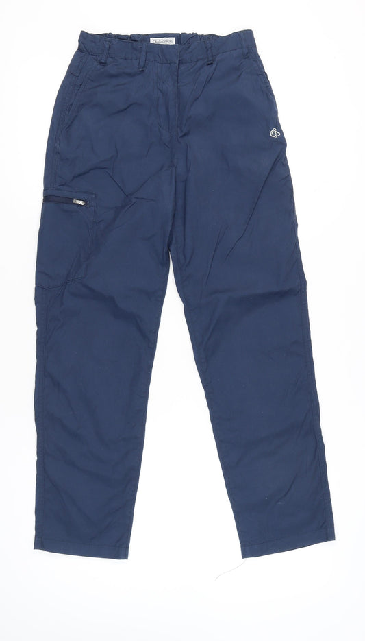 Craghoppers Women’s Blue Cargo Trousers Size 8 UK Outdoor Hiking Travel