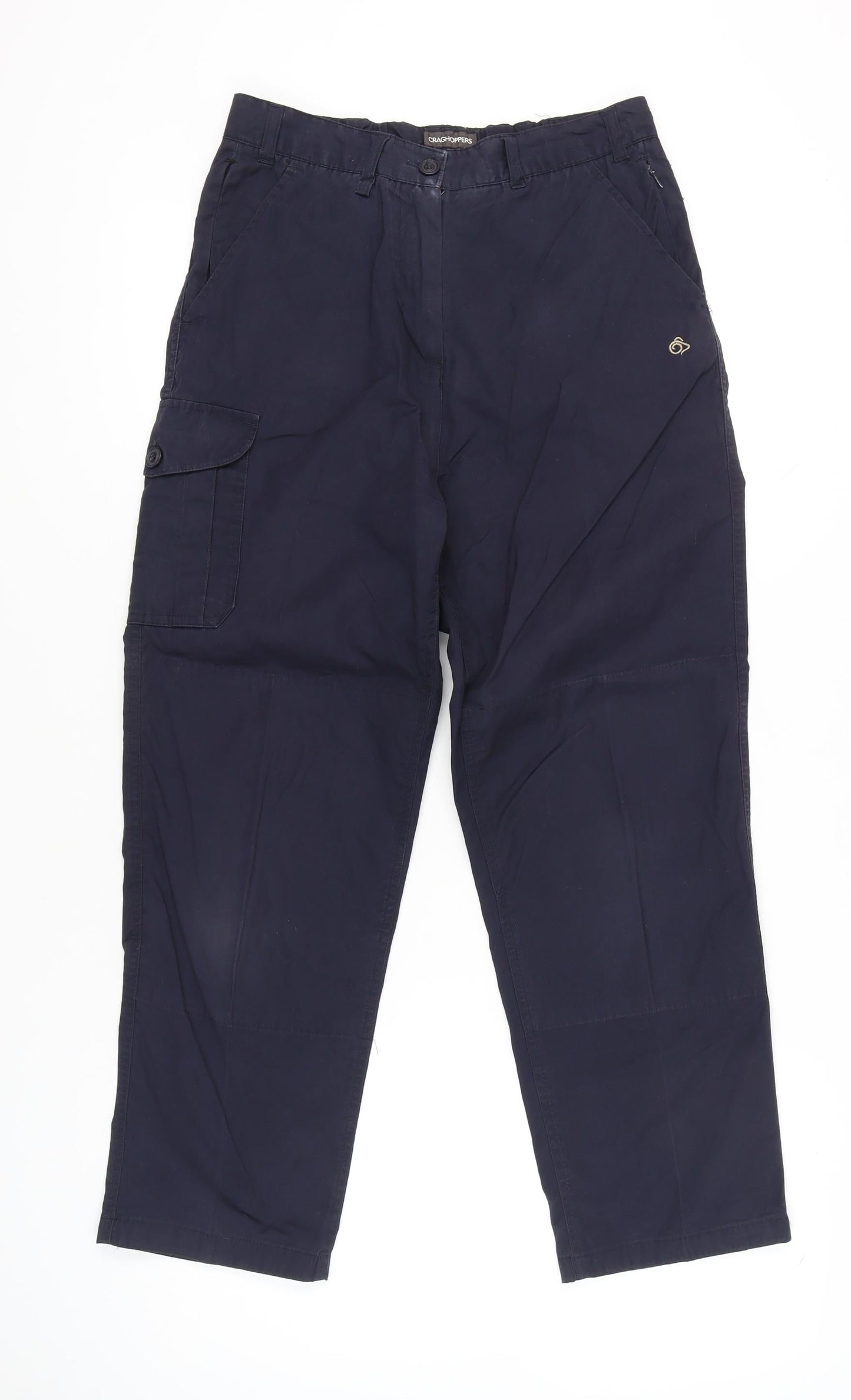 Craghoppers Women's Blue Cargo Trousers Size 12 Regular Fit Outdoor Hiking