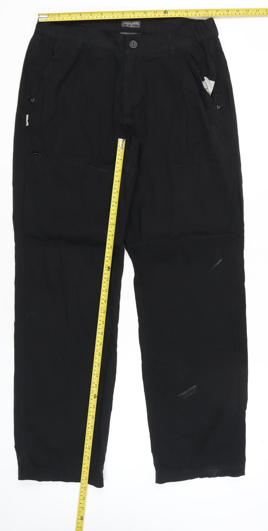 Craghoppers Men’s Black 36in Straight Leg Trousers Size L
