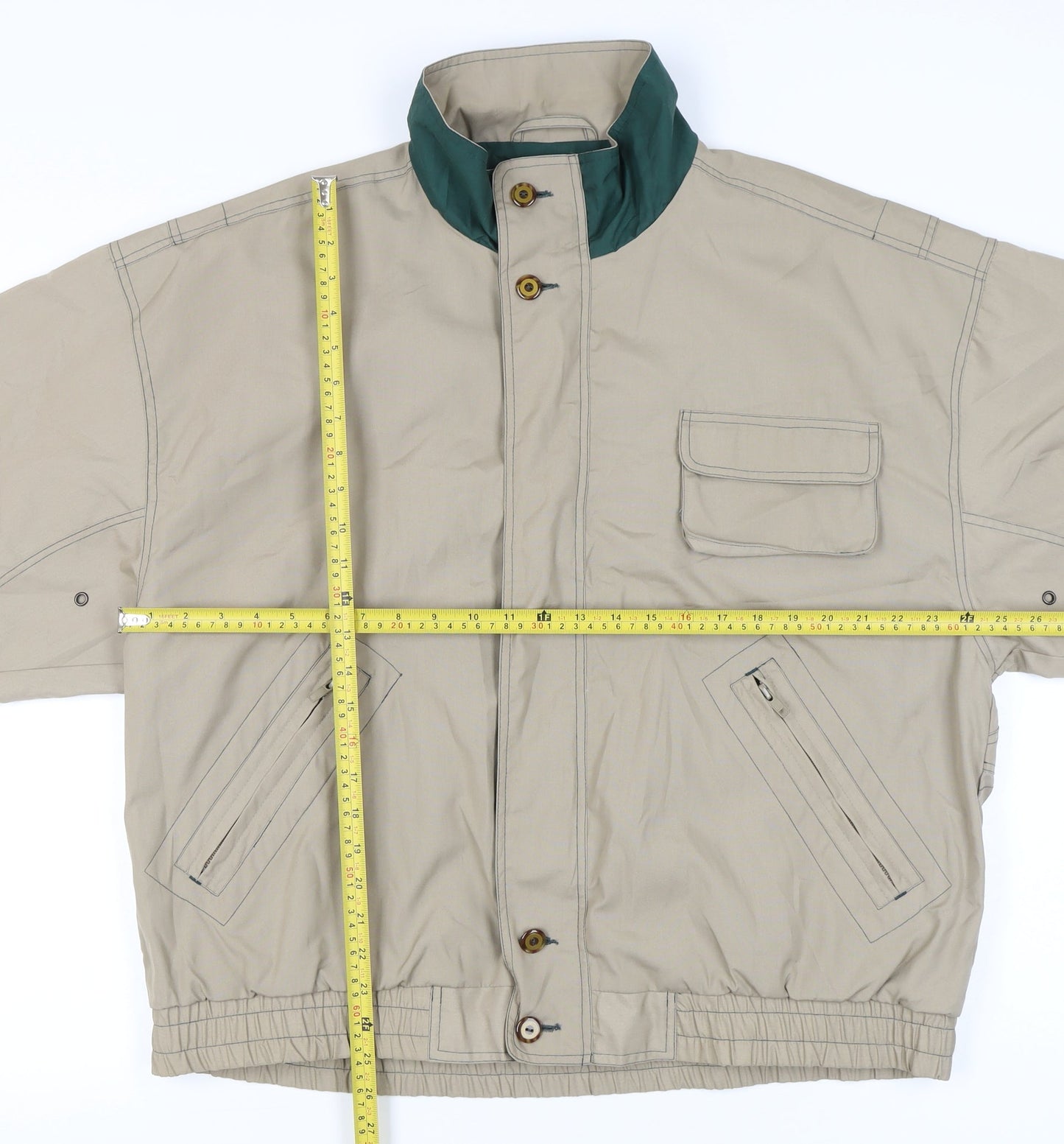 Regatta Men's Beige Outdoor Jacket L Stand Collar Zip Pockets