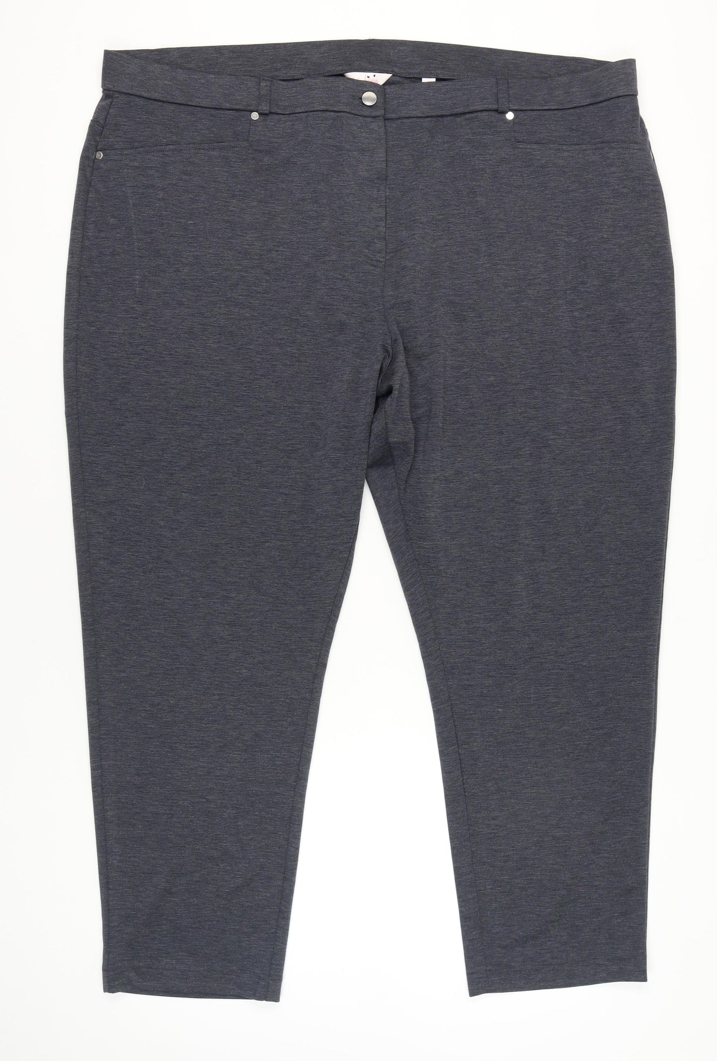 Julipa Womens Grey Straight Leg Stretch Trousers Size 20