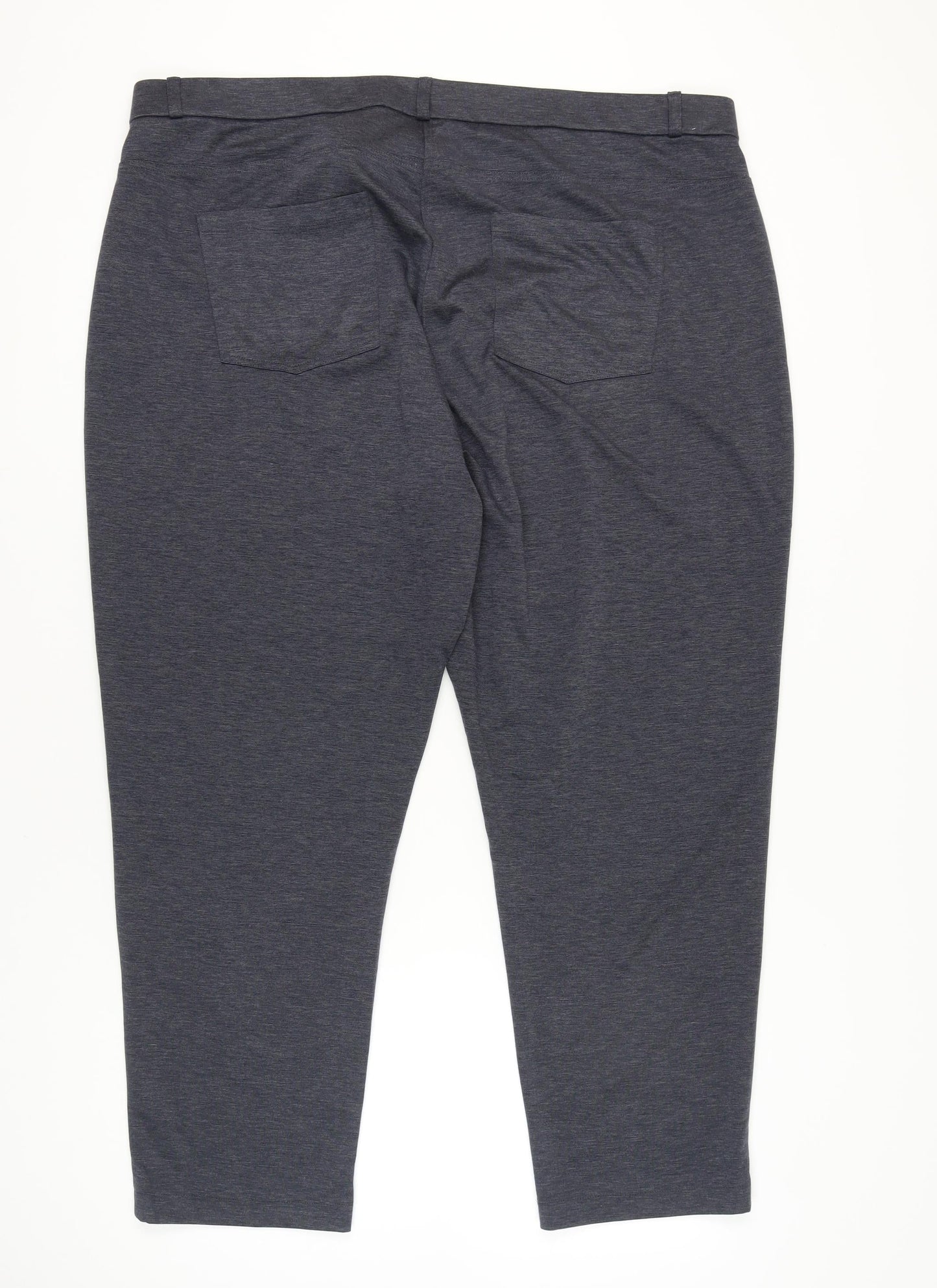 Julipa Womens Grey Straight Leg Stretch Trousers Size 20
