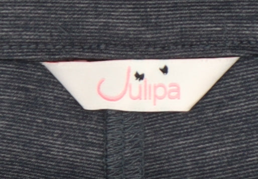 Julipa Womens Grey Straight Leg Stretch Trousers Size 20