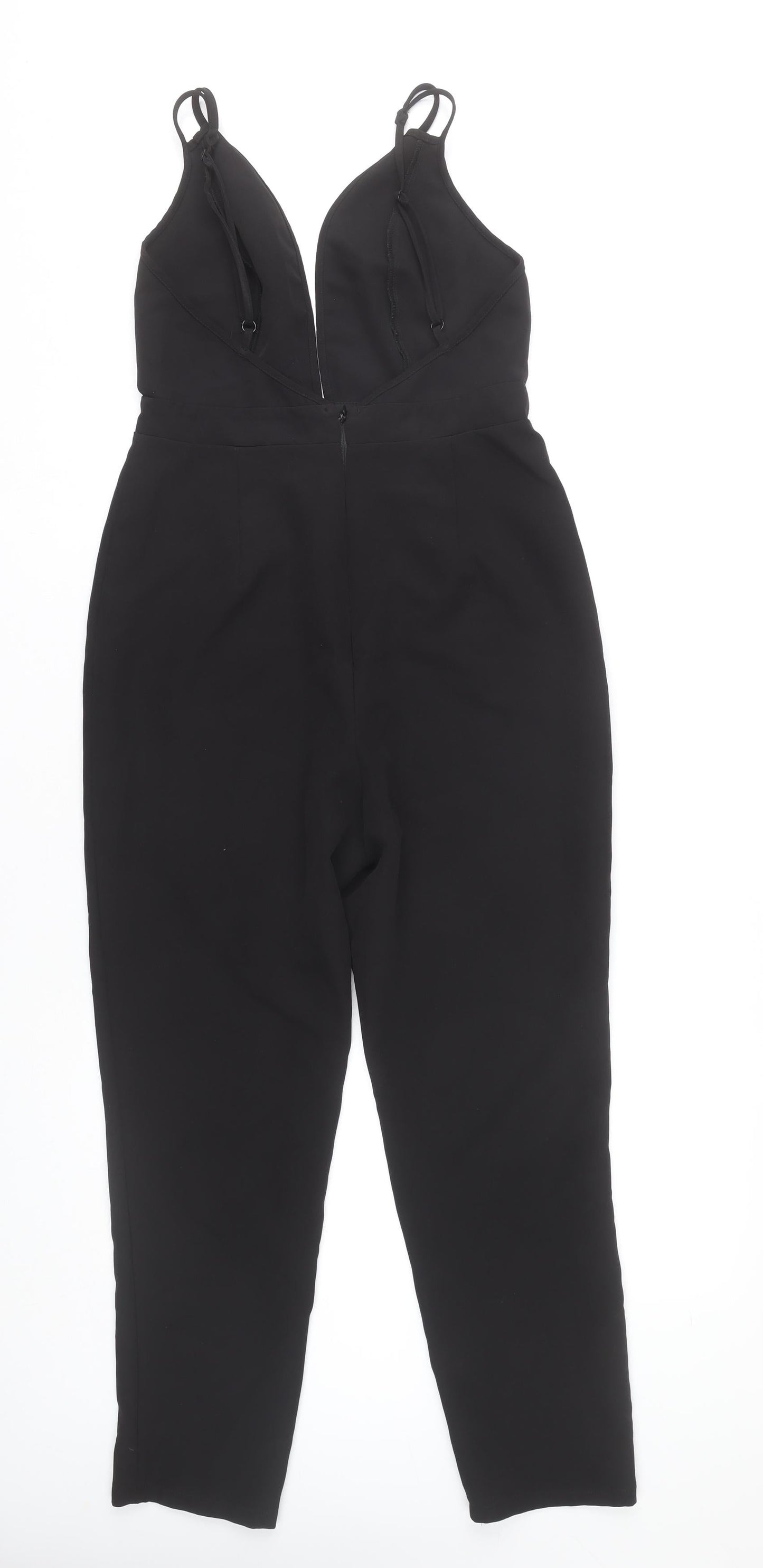 ASOS Women's Black Size 10 V-Neck Tapered Leg Jumpsuit