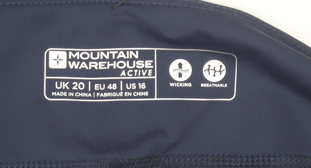 Mountain Warehouse Womens Blue Size 20 Active Leggings Gym Yoga Slim Fit