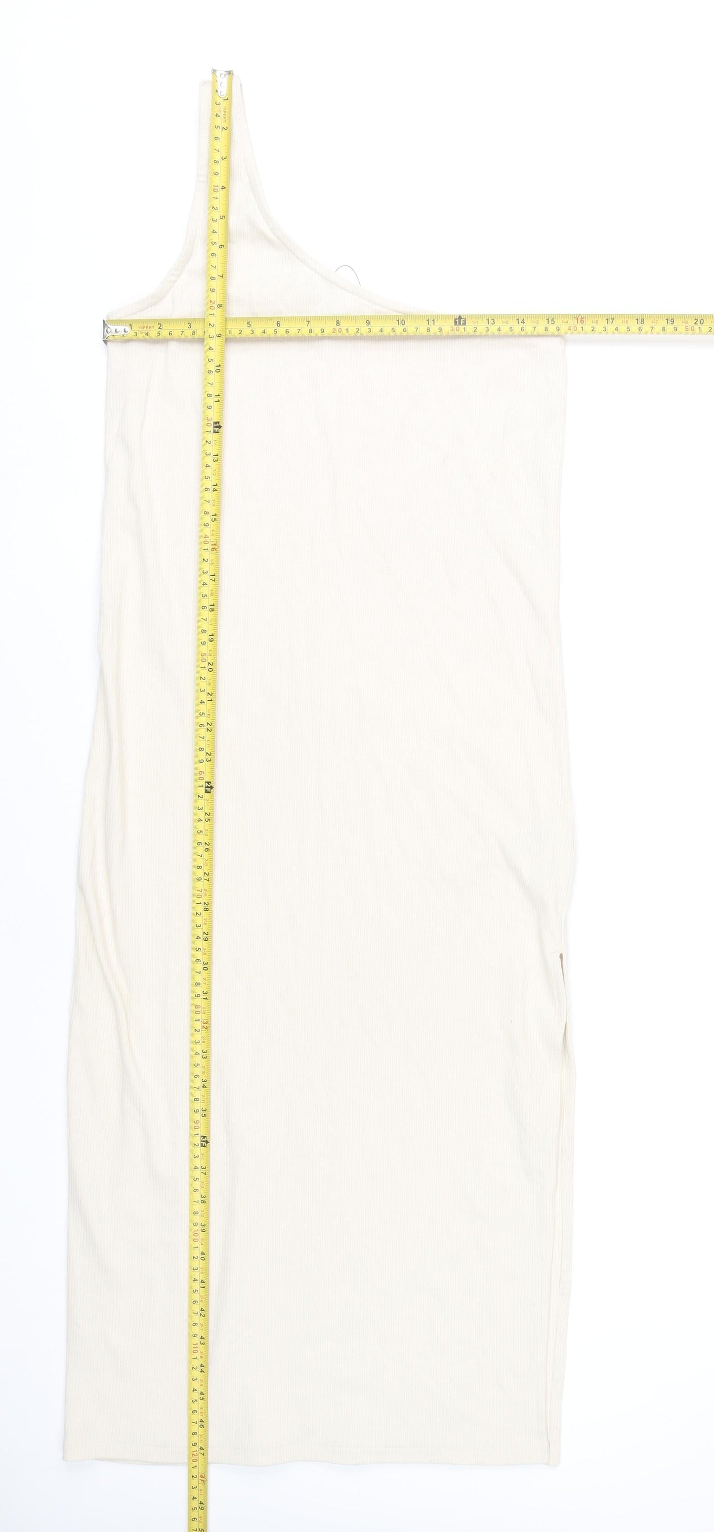 Marks and Spencer Women’s Ivory Size 14 Bodycon One Shoulder Dress