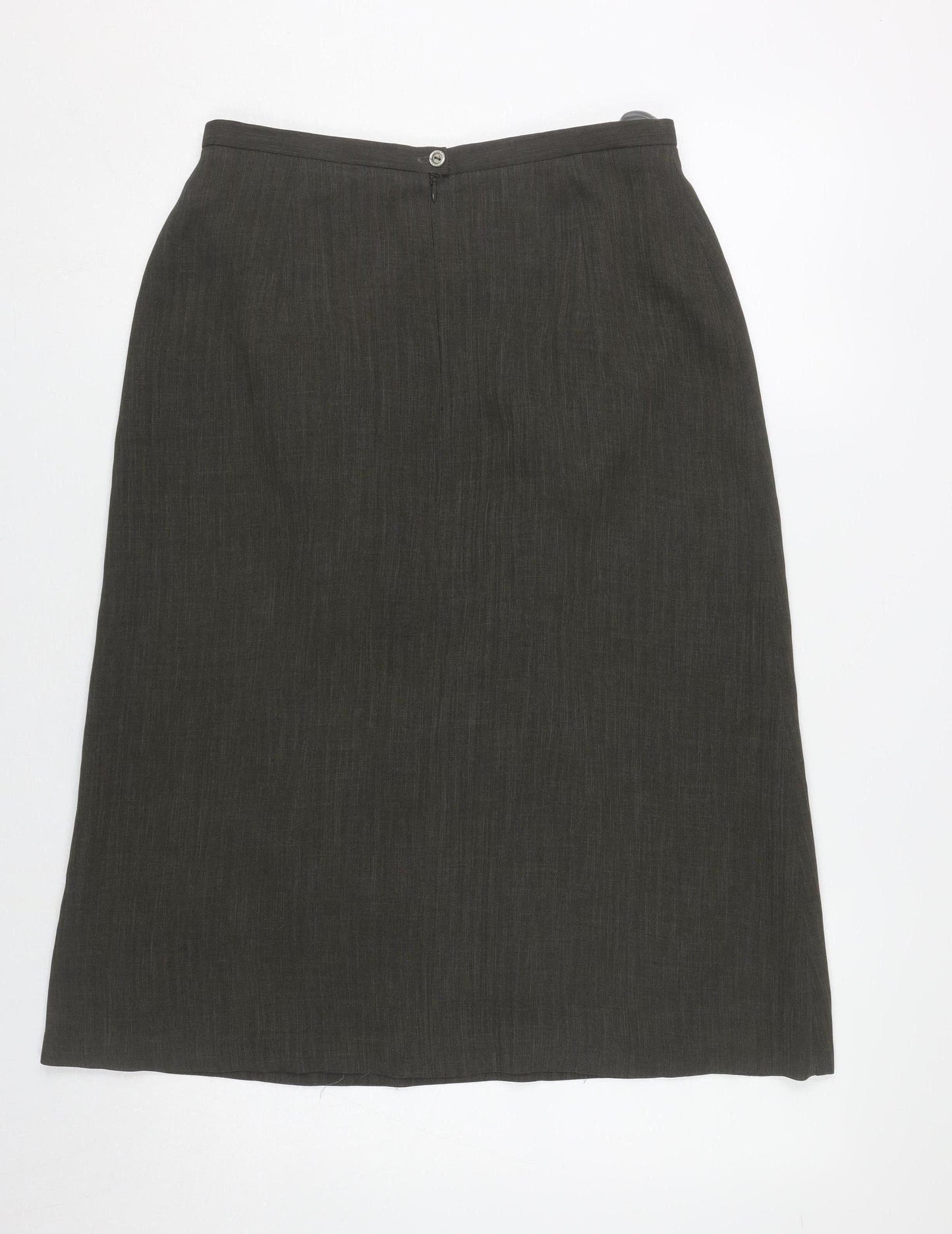 Bianca Womens Brown Size 12 Straight Pencil Skirt Work Business