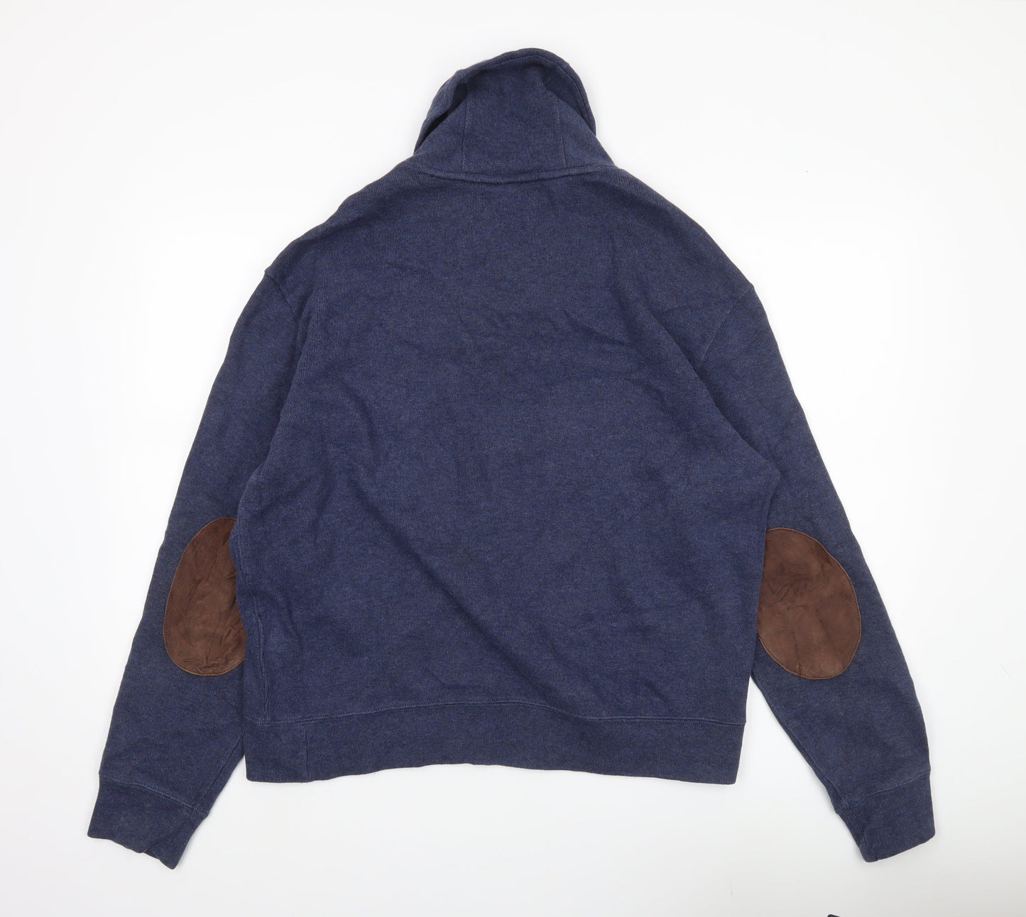 Ralph Lauren Men’s Blue Cotton Pullover Sweatshirt L Shawl Neck