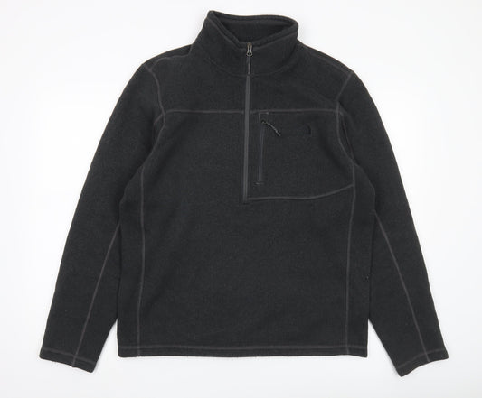 The North Face Men's Black Fleece Sweatshirt L 1/4 Zip Outdoor