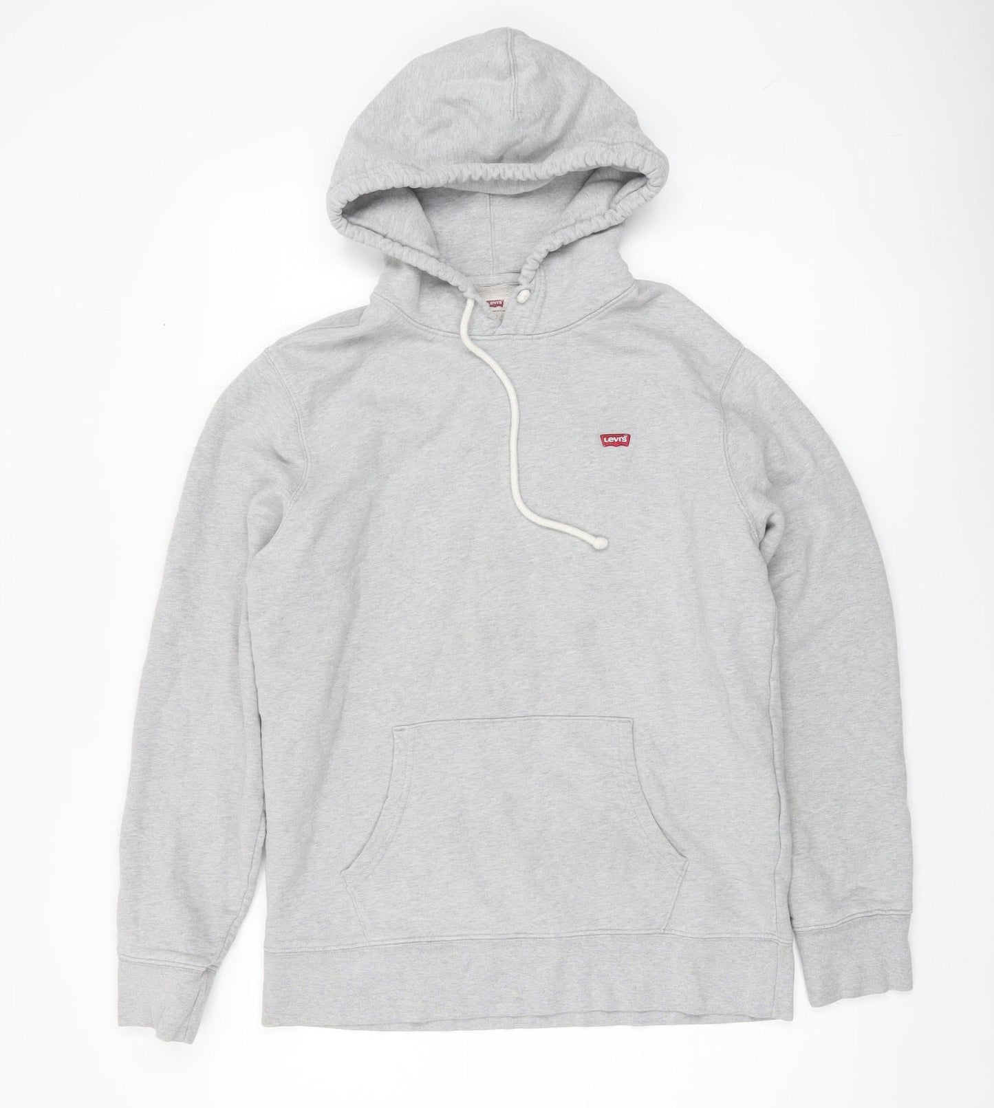 Levi's Mens Grey Pullover Hoodie M Regular Fit Long Sleeve