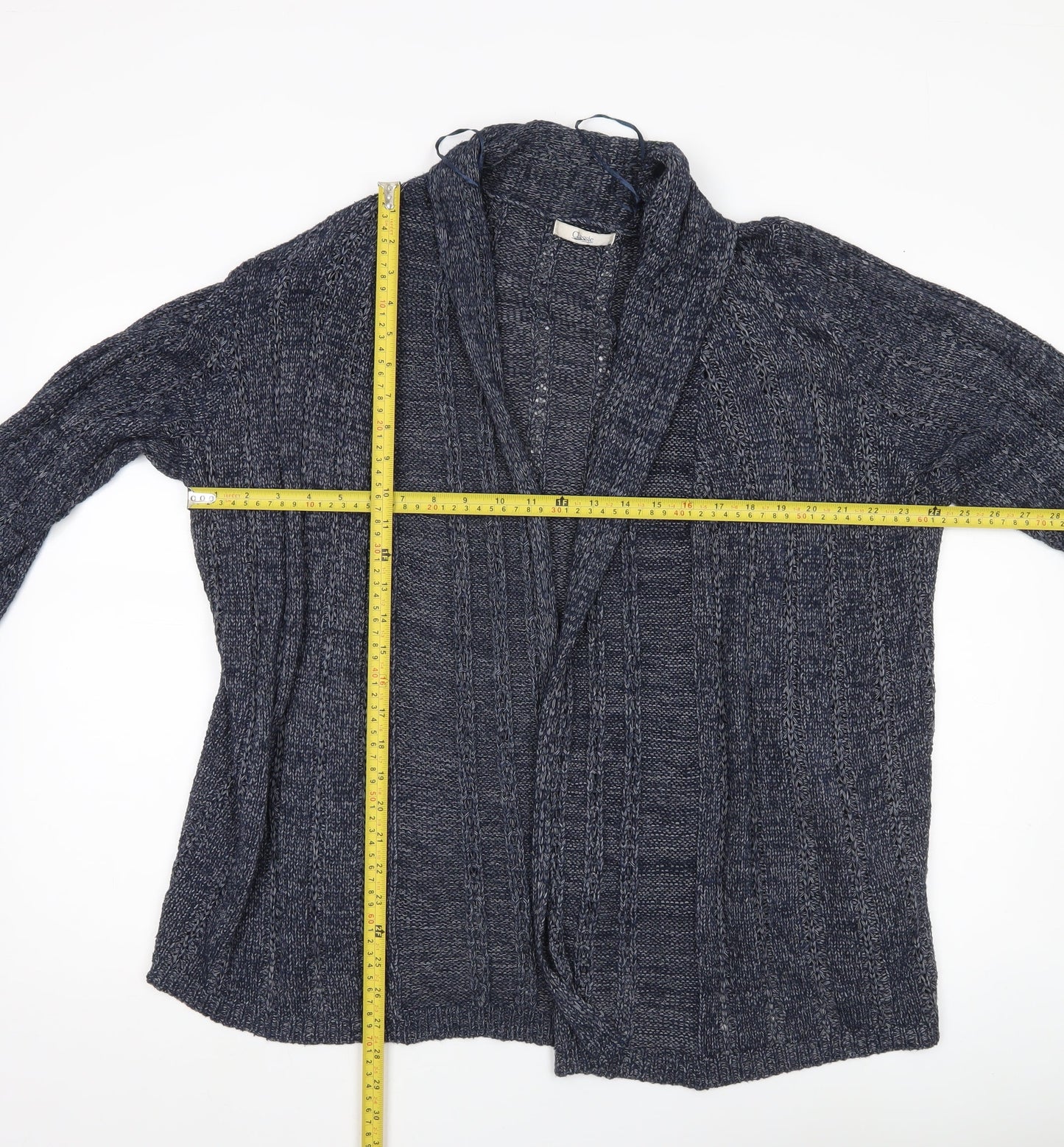 Marks and Spencer Womens Blue Cable Knit Cardigan UK 18 Long Sleeve