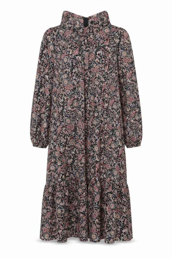 QED London Women’s Multicoloured Paisley Midi A-Line Dress Size 10