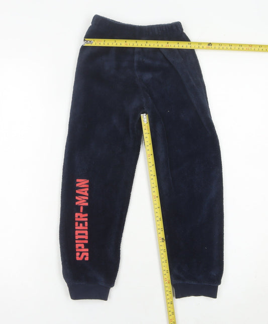 Marvel Spider-Man Boys Blue Fleece Pyjama Pants 4-5 Years Superhero Nightwear