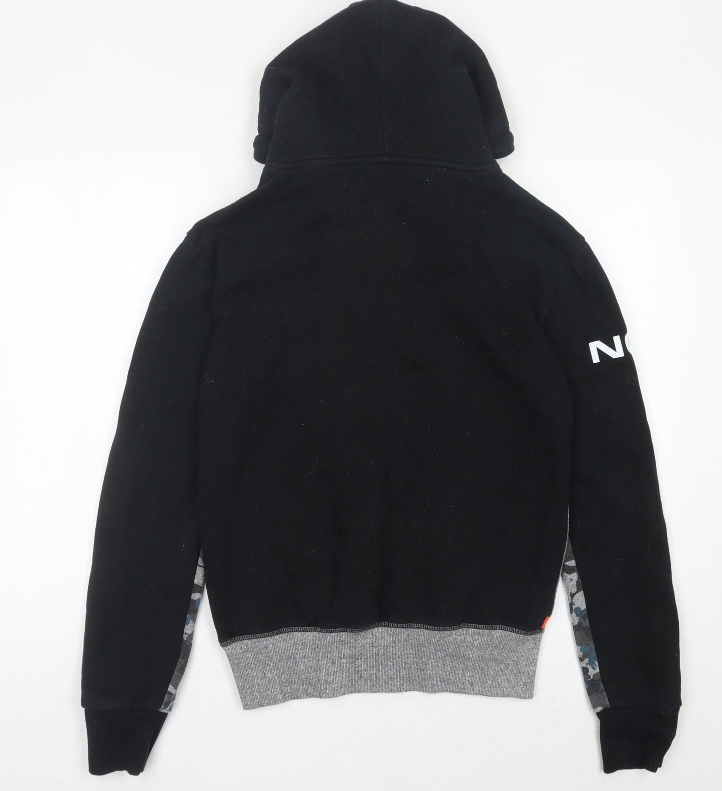 Superdry Men's Black Grey Camouflage Pullover Hoodie Size S