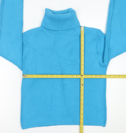 Billabong Womens Blue Roll Neck Pullover Jumper Size 10