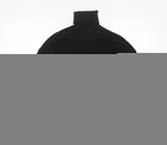 AllSaints Womens Black Merino Wool Roll Neck Jumper Size S