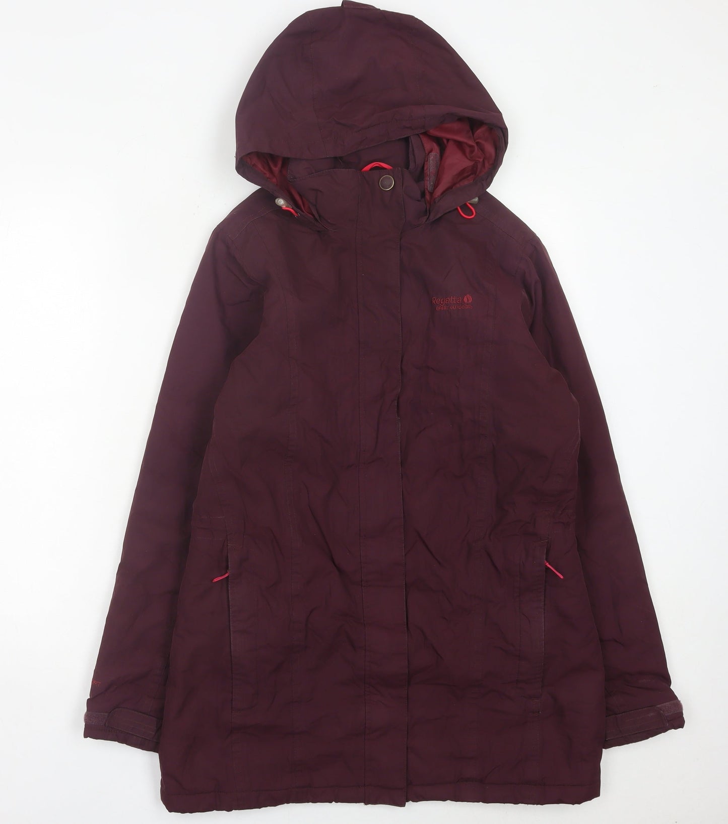 Regatta Women's Purple Parka Jacket UK 10 Hooded Waterproof Coat