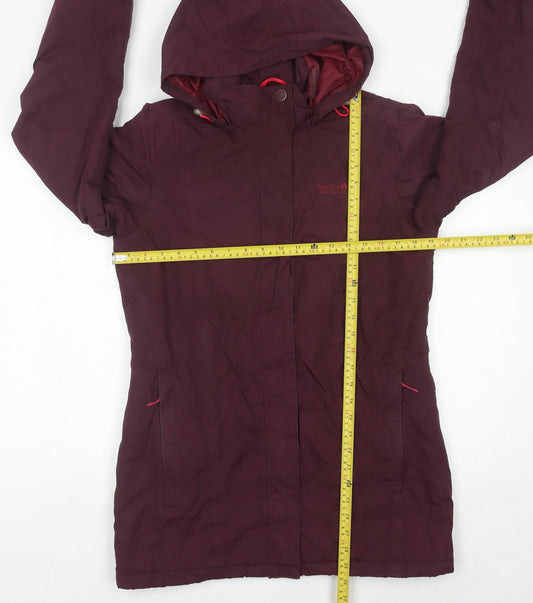 Regatta Women's Purple Parka Jacket UK 10 Hooded Waterproof Coat