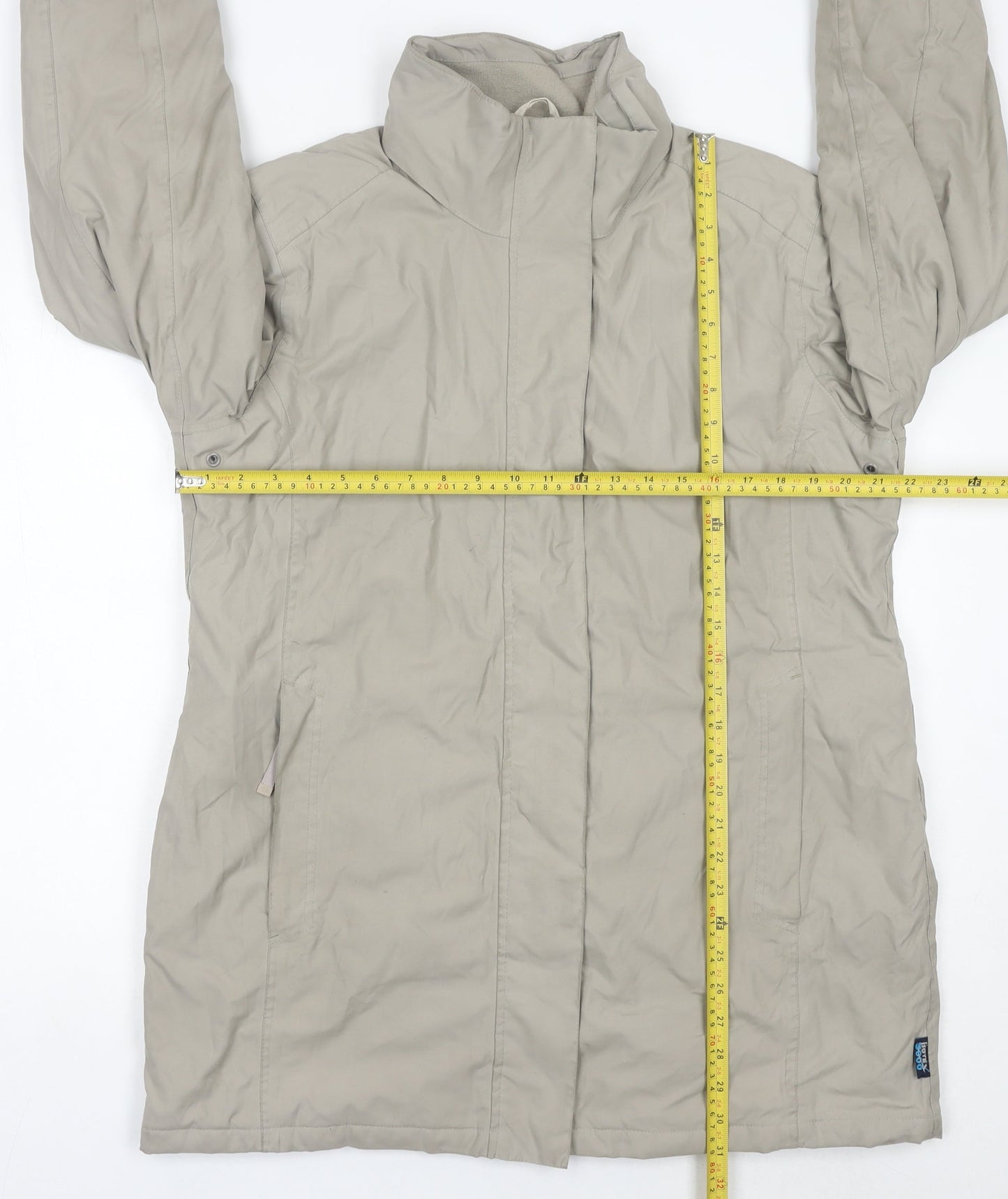 Regatta Womens Beige Waterproof Rain Coat Size 14 Regular Fit Outdoor Jacket