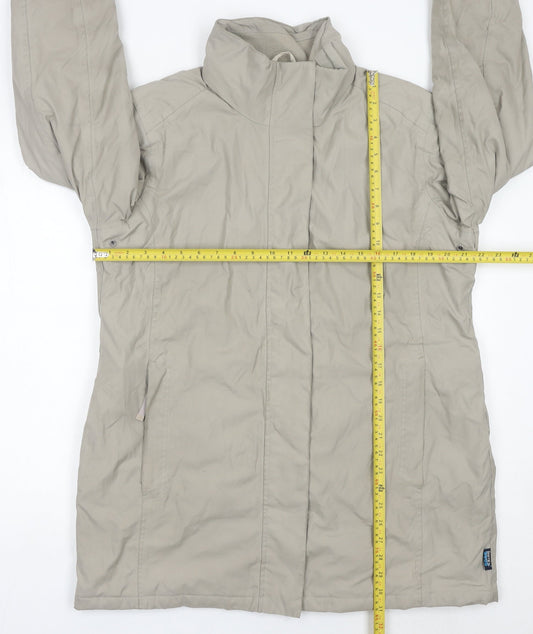 Regatta Womens Beige Waterproof Rain Coat Size 14 Regular Fit Outdoor Jacket