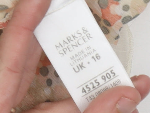 Marks and Spencer Womens Multicoloured Sleeveless Viscose Blouse UK16