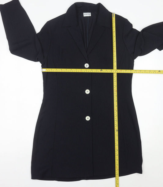 Bianca Women's Black Size 10 Mid-Length Blazer Jacket