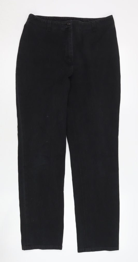Ralph Lauren Women’s Black Straight Leg Jeans Size 8 Cotton Stretch