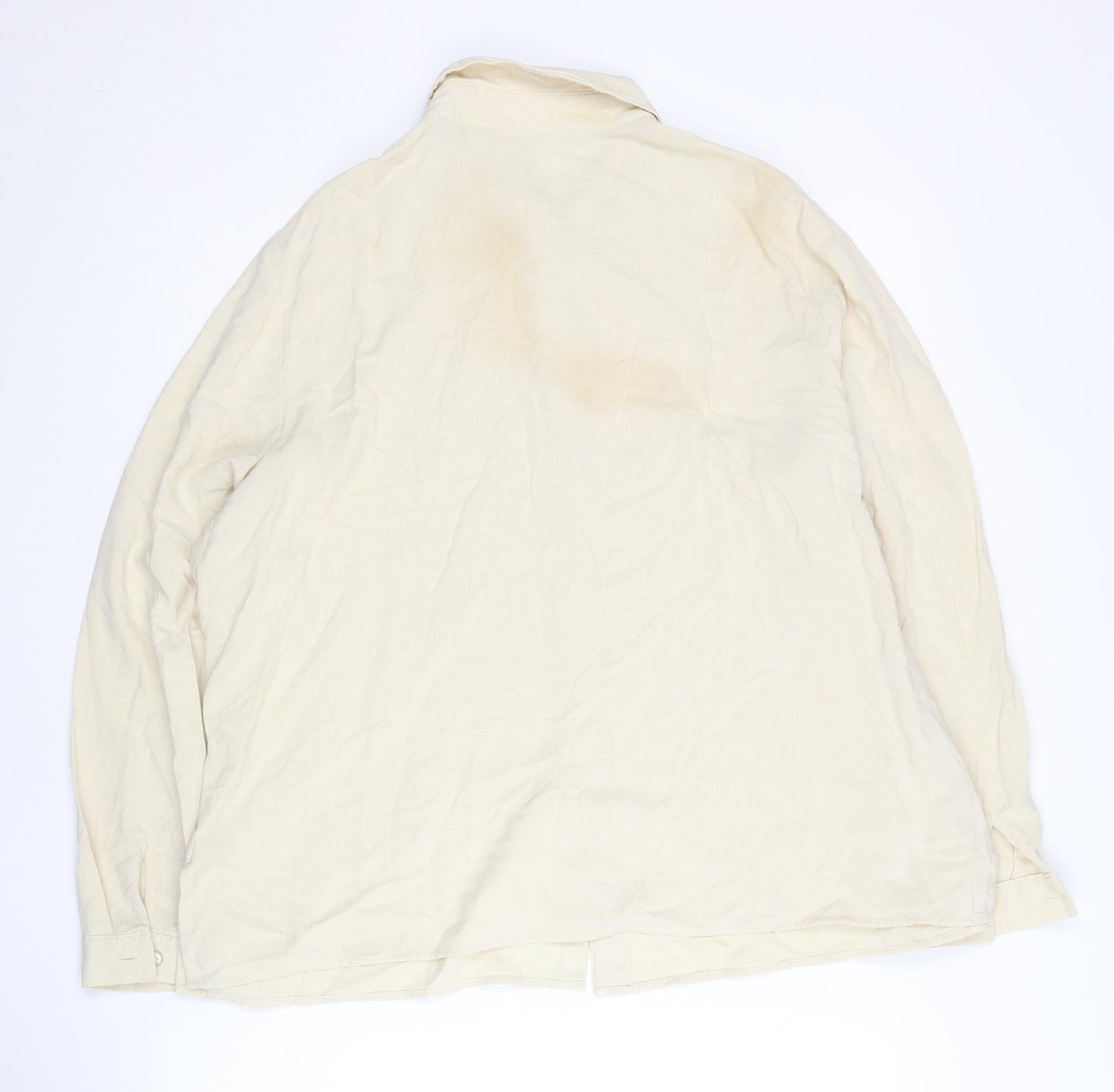Marks and Spencer Women’s Beige Button-Up Shirt UK 20 Long Sleeve