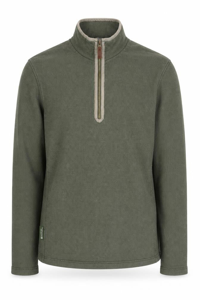 Mens UK S Regular Mountain Warehouse Green Henley Sweatshirt