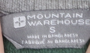 Mountain Warehouse Men’s Green S Windproof 1/4 Zip Sweatshirt