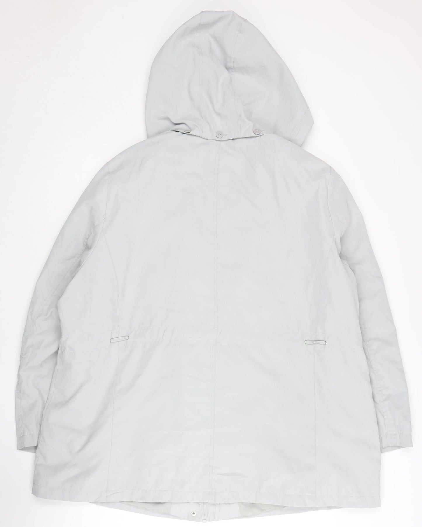 Bm Collection Women Grey XL Parka Jacket Hooded Mid-Length
