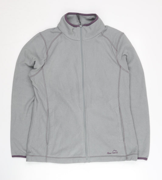 Peter Storm Womens Grey Fleece Jacket Size 12 Full Zip Outdoor