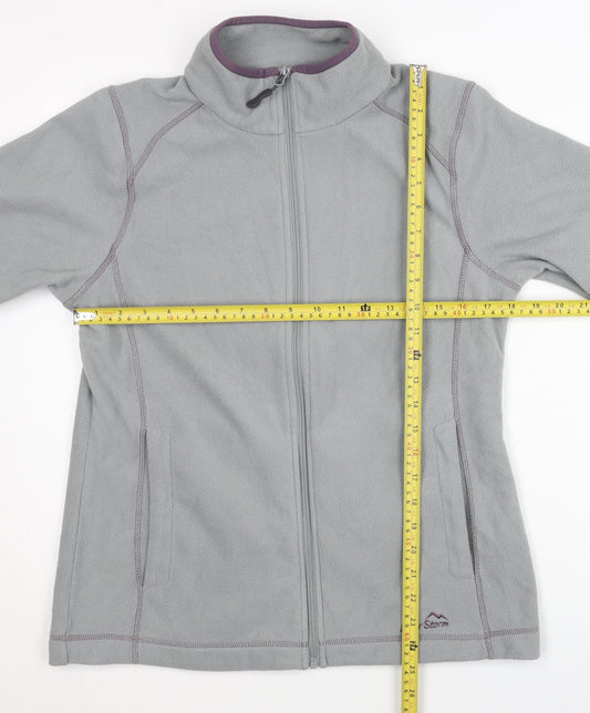 Peter Storm Womens Grey Fleece Jacket Size 12 Full Zip Outdoor