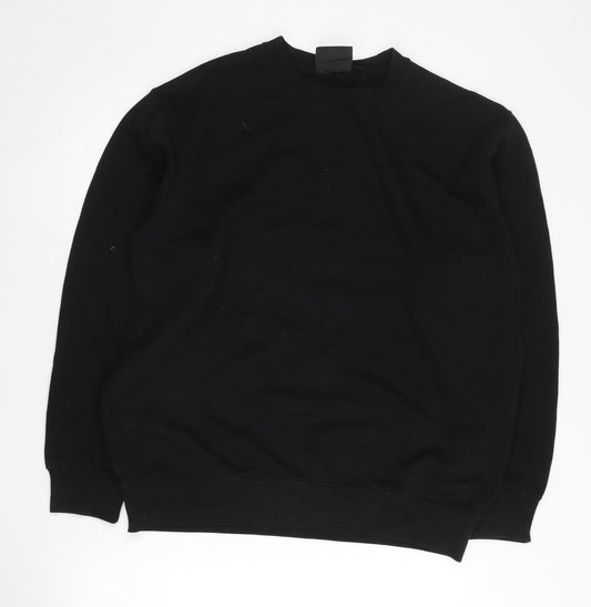 Dickies Mens Black Crew Neck Pullover Sweatshirt Size L Regular Fit