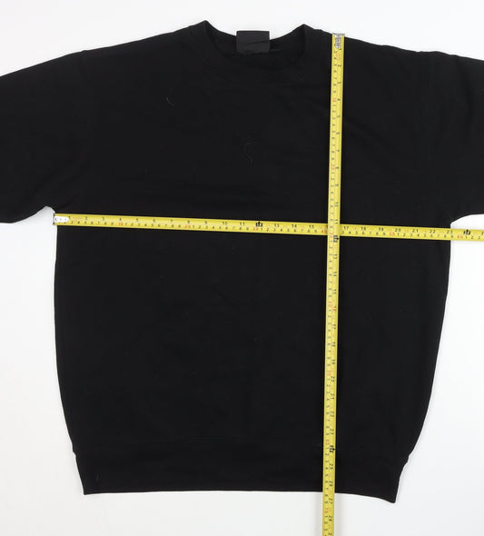 Dickies Mens Black Crew Neck Pullover Sweatshirt Size L Regular Fit