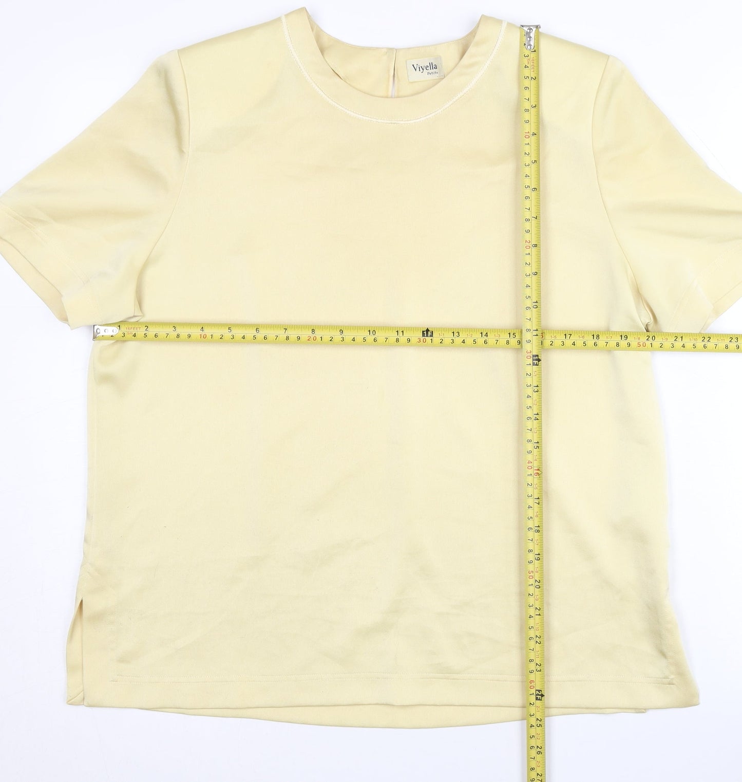 Viyella Petite Women’s Beige Size 12 Short Sleeve Polyester Top