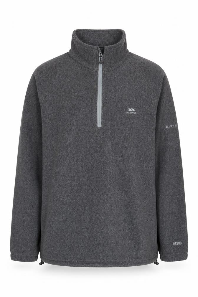 Mens UK L Regular Trespass Grey Henley Sweatshirt