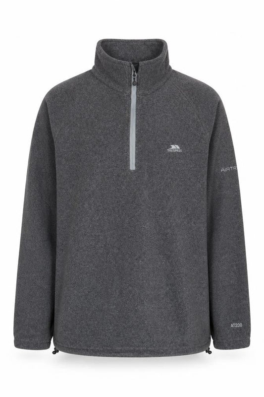 Mens UK L Regular Trespass Grey Henley Sweatshirt