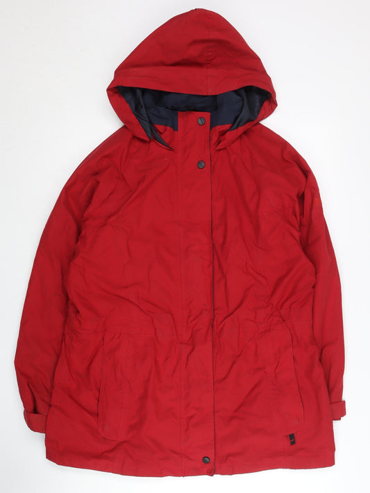 Regatta Womens Red Waterproof Hooded Parka Jacket UK 12