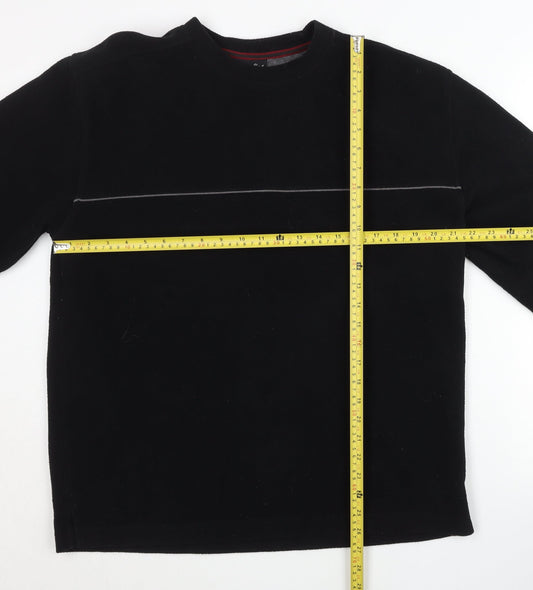 BHS Men’s Black Fleece Pullover Sweatshirt Medium Regular Fit