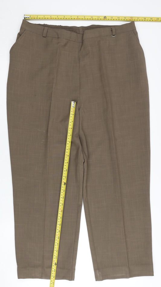 Ellie Louise Women’s Brown Size 18 Straight Leg Trousers
