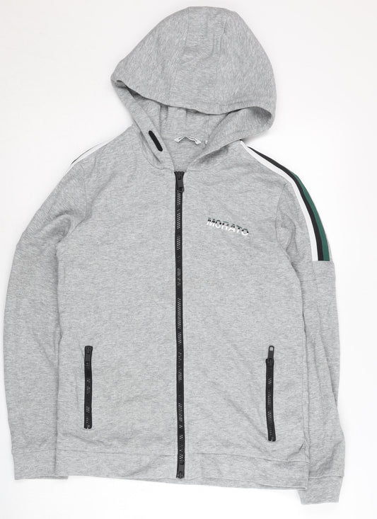 Antony Morato Teens Grey Full Zip Hoodie Size 14 Regular Fit