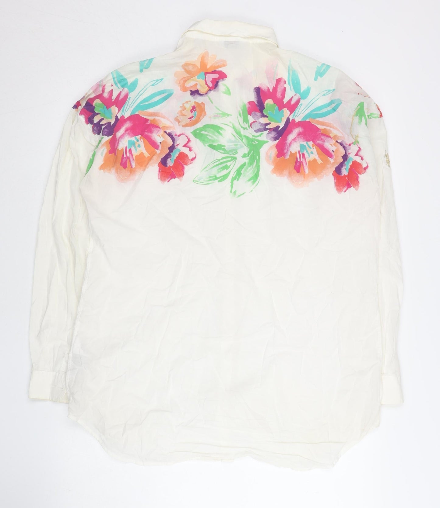 Womens UK Size 12 U.S. Polo Assn. White 100% Cotton Button-Up