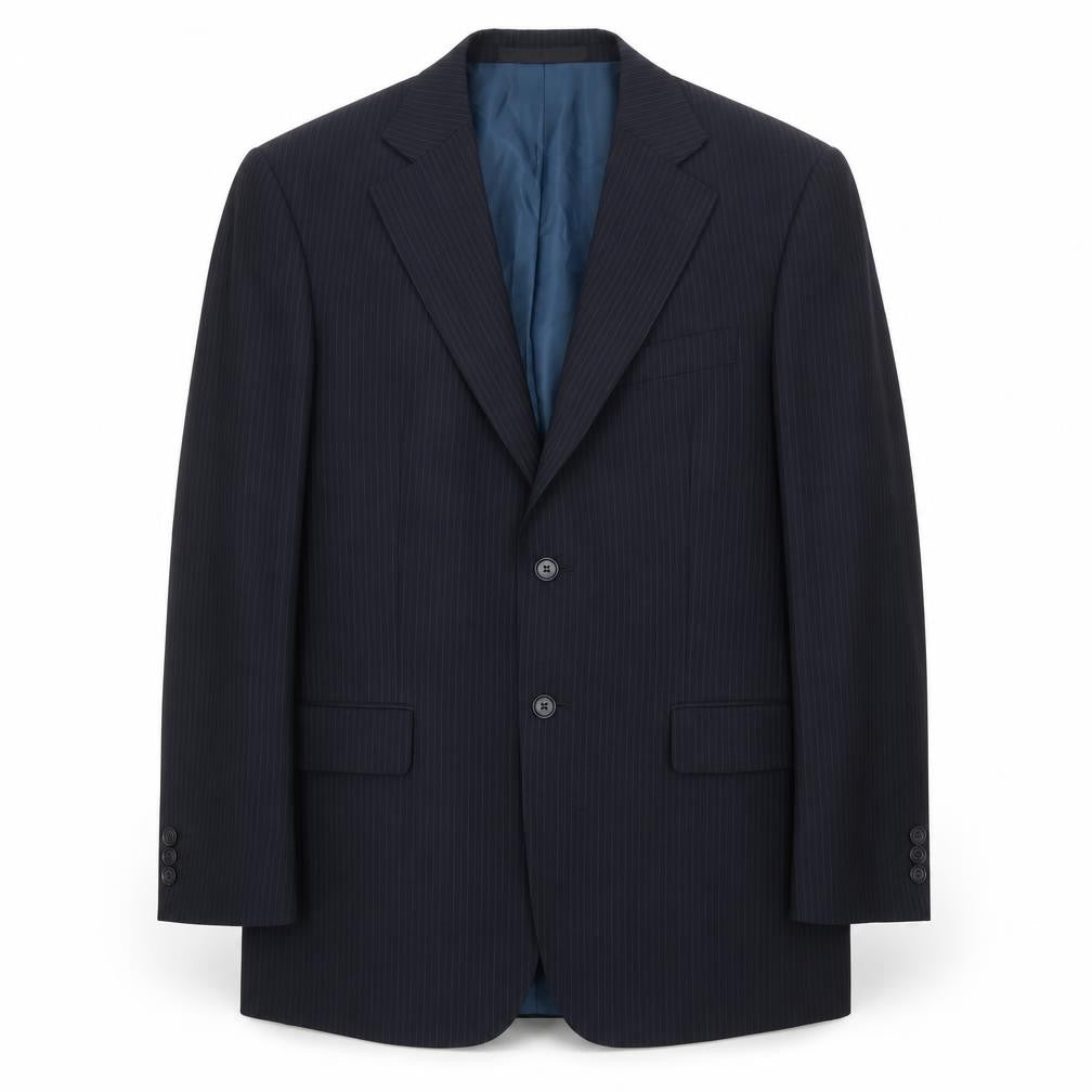 Marks and Spencer Men’s Blue Pinstripe Wool Blend Blazer Jacket 38R